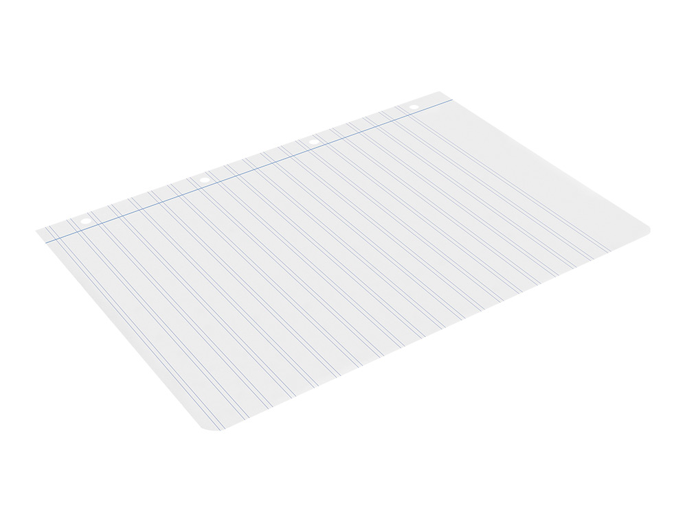 RECARGA LIDERPAPEL FOLIO 100 F 4TF-03 2 RAYAS PAUTA ESTRECHA 4 FUROS COM MARGEM