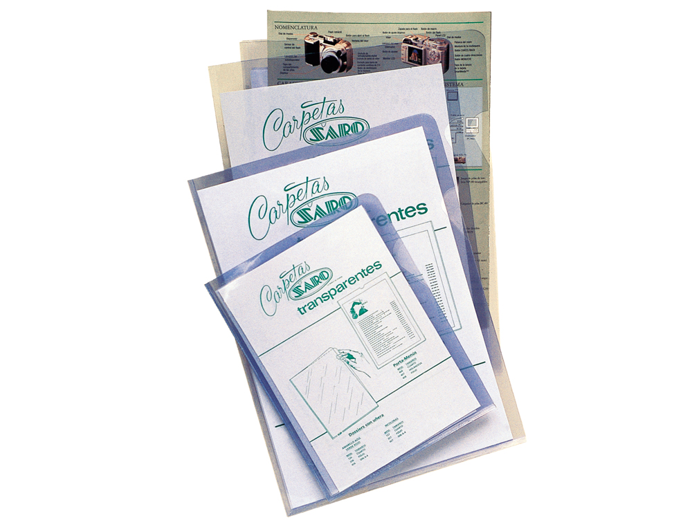 BOLSA DOSSIER SARO PVC DIN A4 280 MICRONS TRANSPARENTE