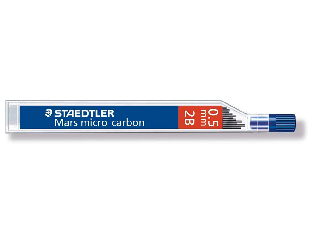 MINAS STAEDTLER MARS MICRO GRAFITE 0,5 MM 2B TUBO COM 12 UNIDADES