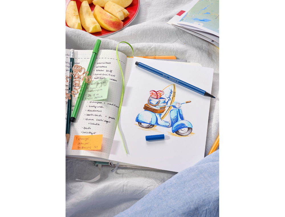 MARCADOR STABILO AGUARELAVEL PEN 68 AZUL VERDOSO 1 MM