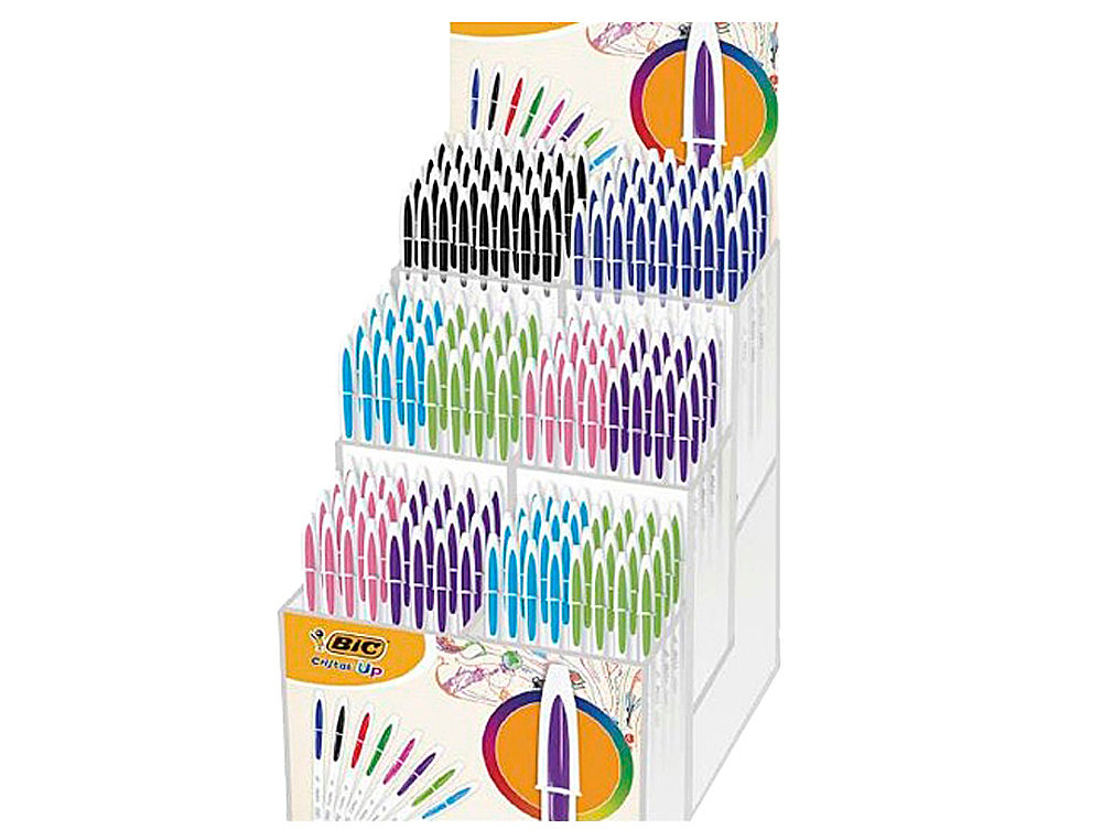 ESFEROGRAFICA BIC CRISTAL UP BICOLOR PONTA DE 1,2 MM EXPOSITOR DE 180 UNIDADES CORES SORTIDAS