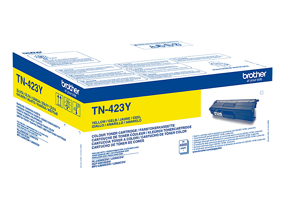 TONER BROTHER TN-423 PARA DCP-L8410 CDN / 8410 CDW / HL-L8260 CDW / MFC-L8360 CDW / 8690 CDW / 8900 CDW AMARELO CAPACI