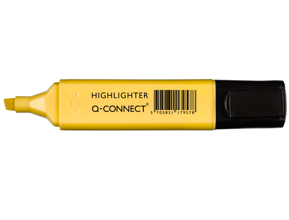 MARCADOR FLUORESCENTE Q-CONNECT PASTEL AMARELO PONTA BISELADA