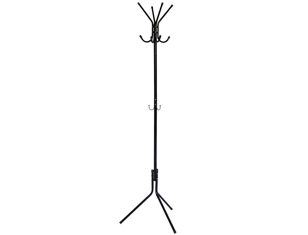 CABIDE METALICO Q-CONNECT PRETO 8 SUPORTES 173X51 CM