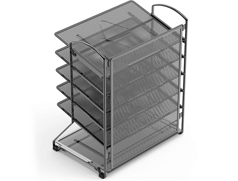 TABULEIRO DE SECRETARIA Q-CONNECT METALICA PRETA 6 BANDEJAS 325X230X390 MM