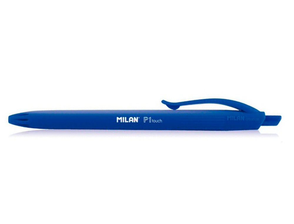 ESFEROGRAFICA MILAN P1 RETRATIL 1 MM TOUCH AZUL