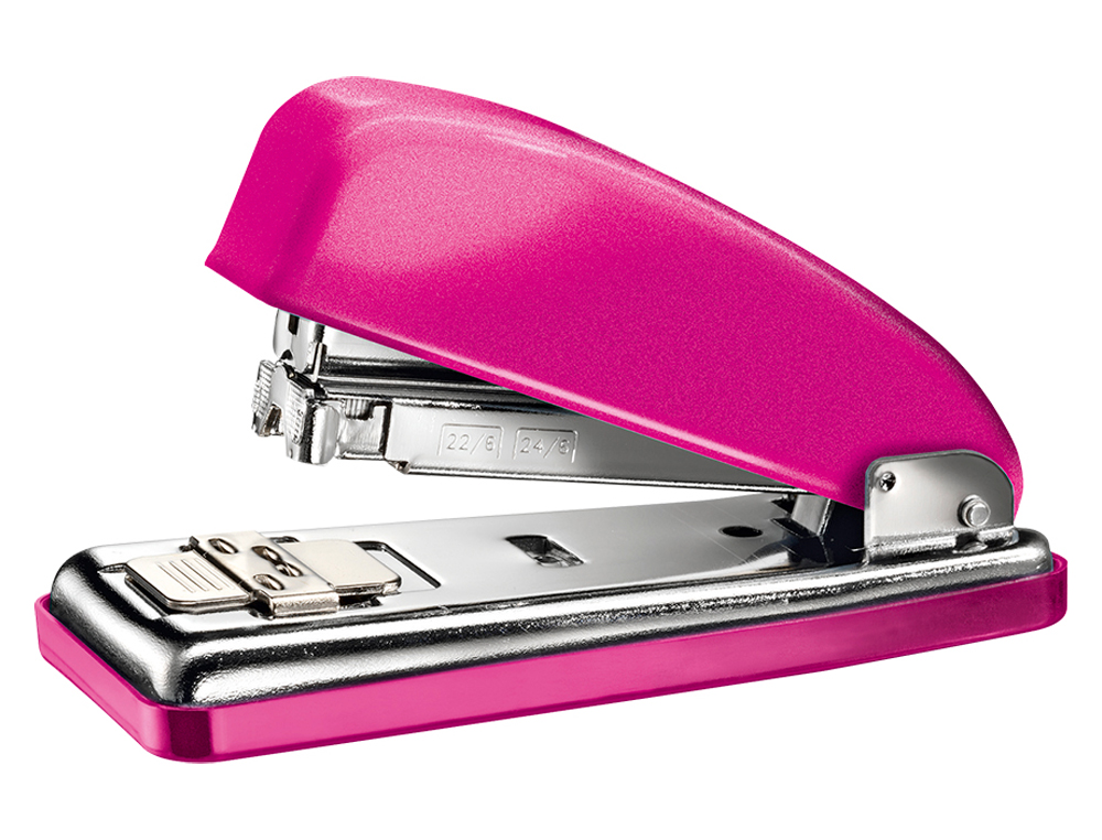 AGRAFADOR PETRUS 226 CLASSIC WOW FUCSIA METALIZADO CAPACIDADE 30 FOLHAS EM BLISTER