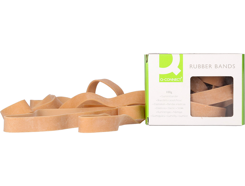 BANDAS ELASTICAS Q-CONNECT 100 GR 150 X 10 MM NUMERO 15