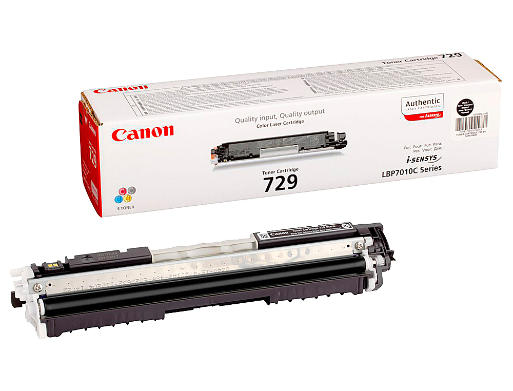 TONER CANON 729 BK I-SENSYS LBP7010C / LBP7018C PRETO 1.200 PAG