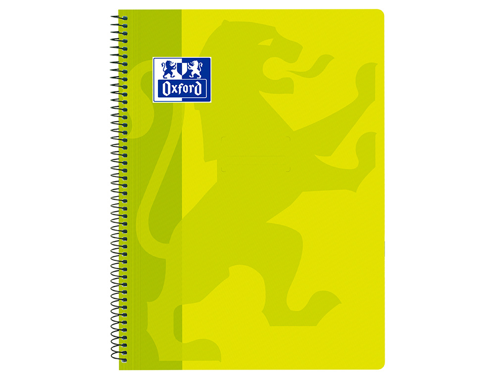 CADERNO ESPIRAL OXFORD SCHOOL CLASSIC CAPA POLIPROPILENO FOLIO 80 FOLHAS QUADRICULA 4 MM COM MARGEM LIMA