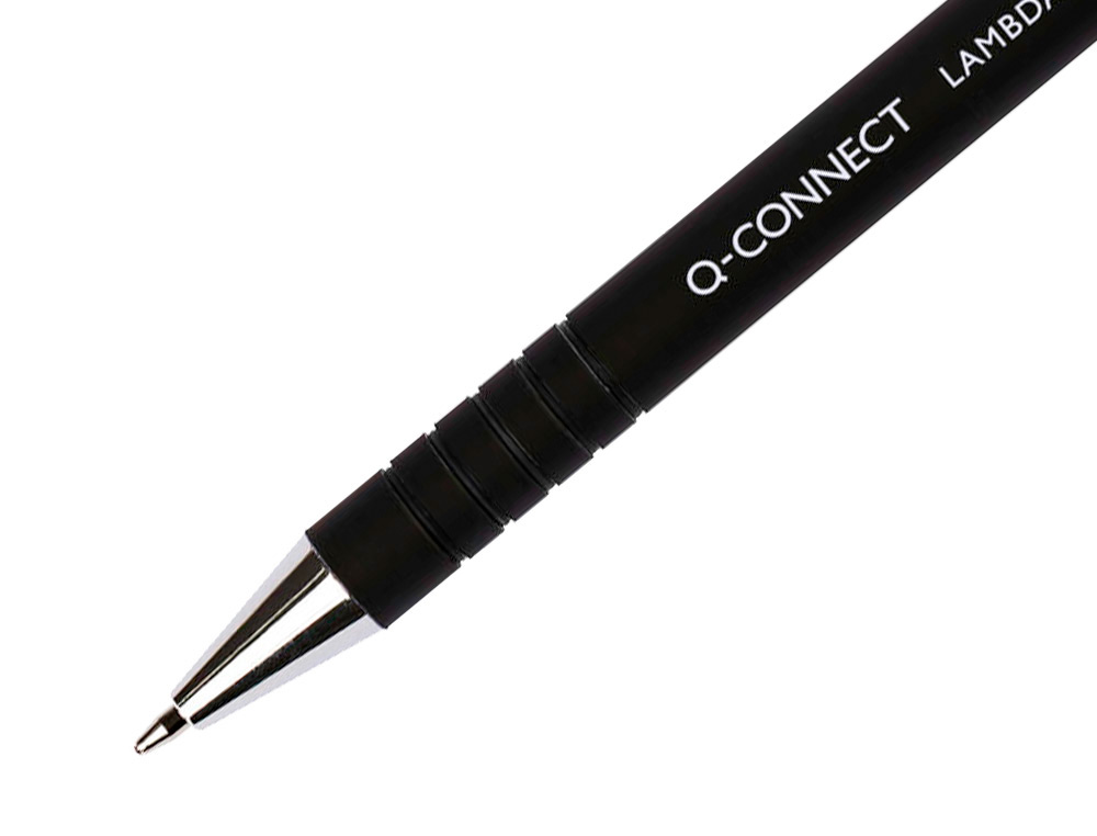 ESFEROGRAFICA Q-CONNECT RETRATIL COM GRIP 0,7 MM COR PRETA