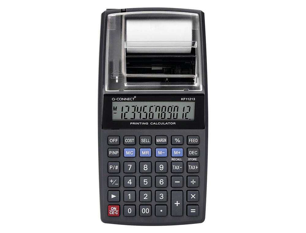 CALCULADORA Q-CONNECT COM IMPRESSAO PAPEL KF11213 12 DIGITOS PRETA