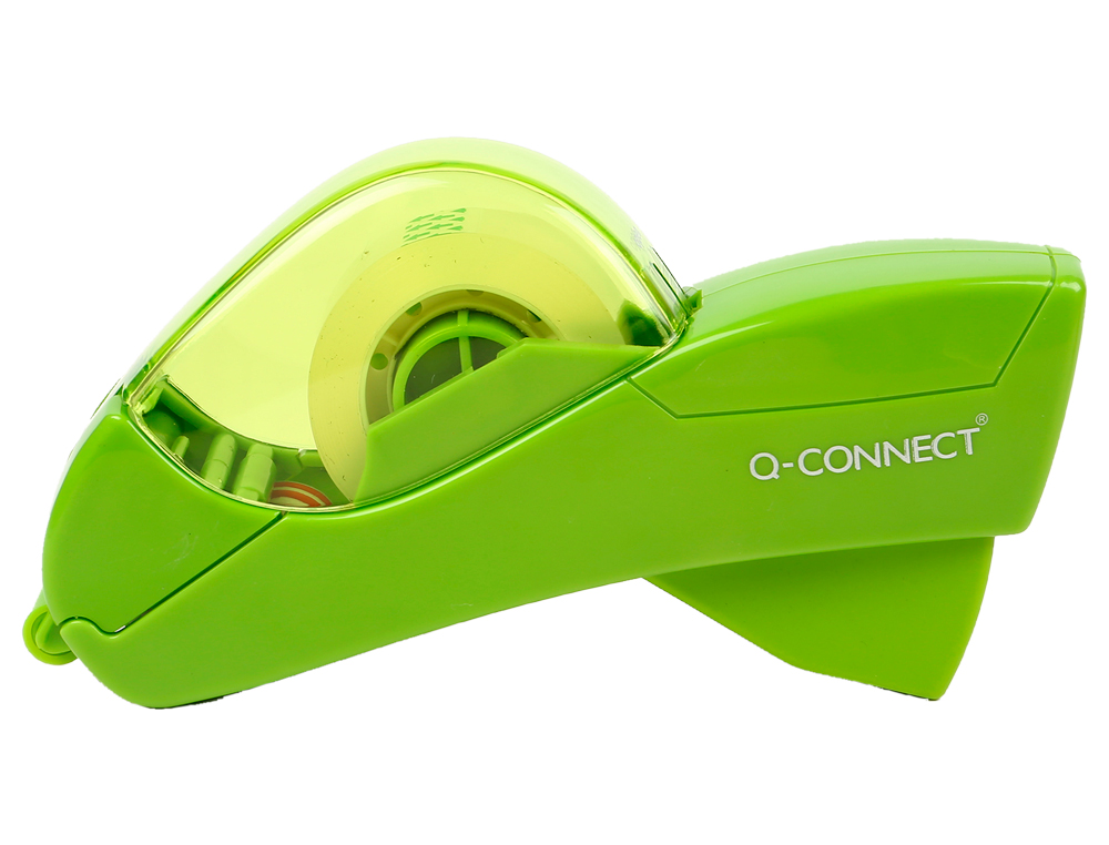 DESENROLADOR Q-CONNECT AUTOMATICO EM PLASTICO VERDE PARA FITAS DE 12 E 19 MM INCLUI 2 FITAS