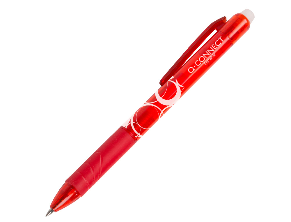 RECARGA ESFEROGRAFICA Q-CONNECT RETRATIL KF11059 APAGAVEL VERMELHO CAIXA DE 3 UNIDADES