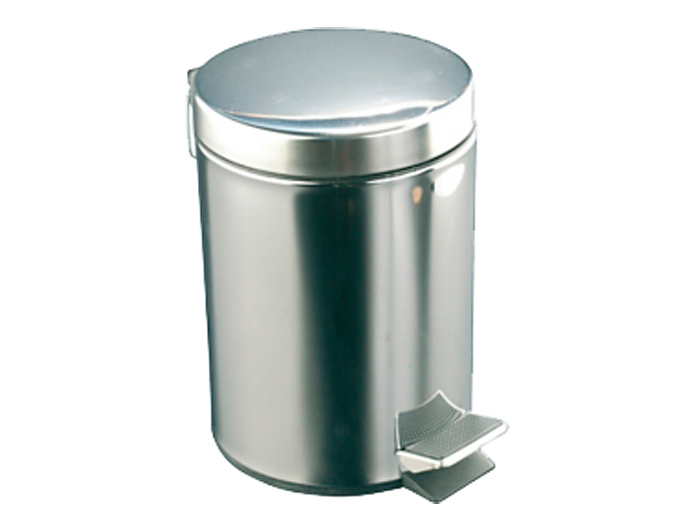 CESTO DE PAPEIS DAHI COM PEDAL ACO INOXIDAVEL 20 LITROS 29,5X43,5 CM