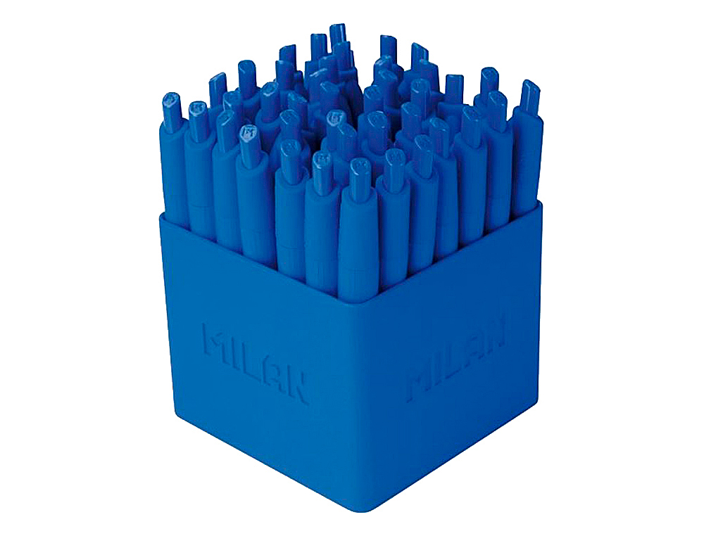 ESFEROGRAFICA MILAN P1 EXPOSITOR DE 40 UNIDADES RETRATIL 1 MM TOUCH MINI AZUL