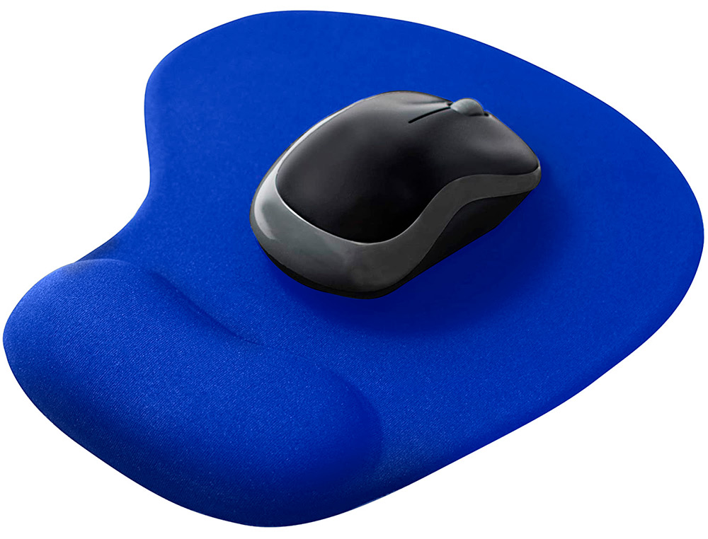 TAPETE PARA RATO Q-CONNECT COM APOIO DE PULSOS DE GEL COR AZUL