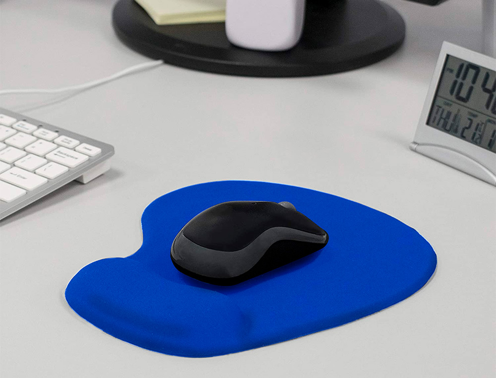 TAPETE PARA RATO Q-CONNECT COM APOIO DE PULSOS DE GEL COR AZUL