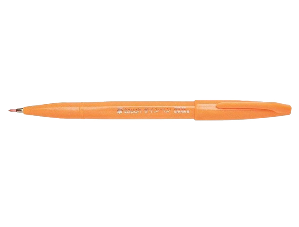 CANETA PINCEL PENTEL TOUCH PARA CALIGRAFIA COR LARANJA