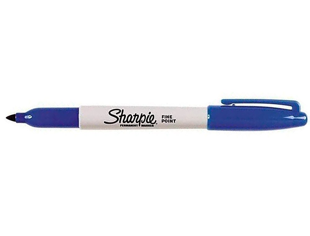 MARCADOR SHARPIE PERMANENTE PONTA FINA AZUL
