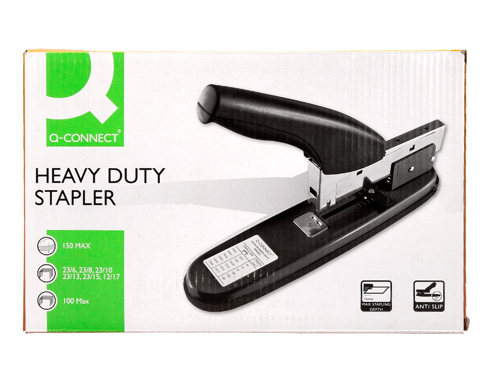 AGRAFADOR Q-CONNECT KF02293 METALICA CAPACIDADE 115 FOLHAS COR PRETA