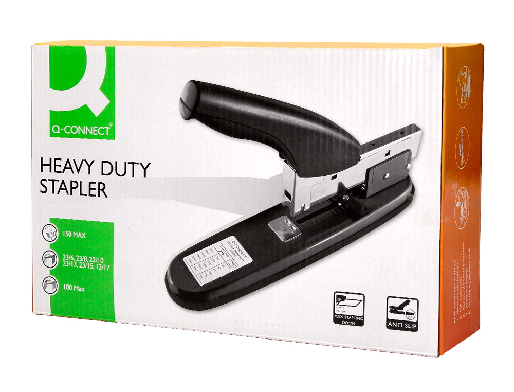 AGRAFADOR Q-CONNECT KF02293 METALICA CAPACIDADE 115 FOLHAS COR PRETA