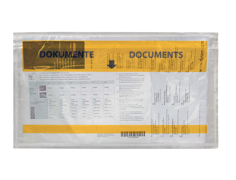 ENVELOPE AUTOADESIVO Q-CONNECT PORTA DOCUMENTOS MULTILINGUE 225X122 MM JANELA TOTALMENTE TRANSPARENTE PACK DE 1000 UNIDA