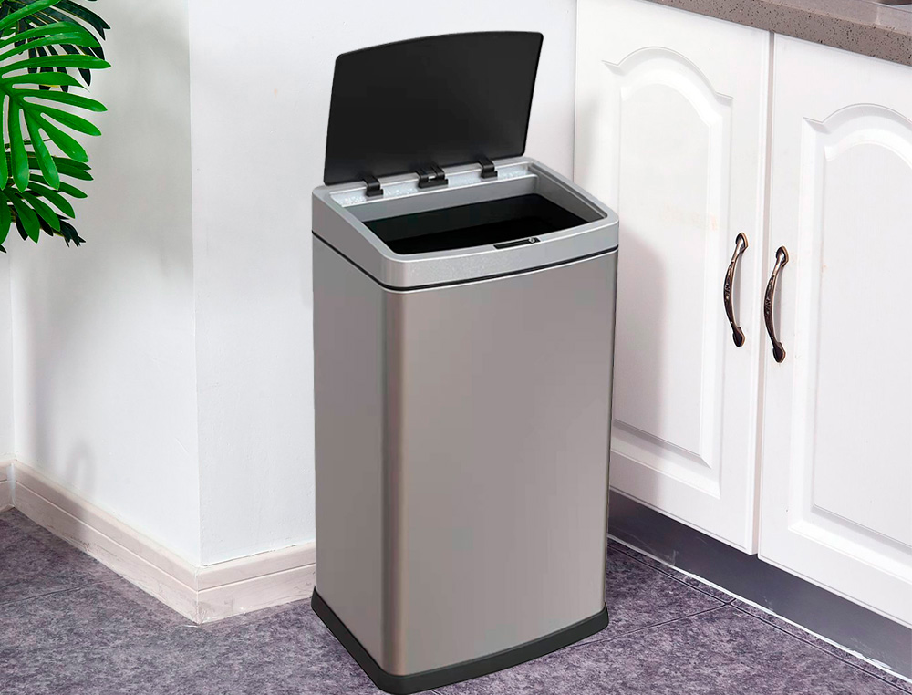 CESTO DE PAPEIS Q-CONNECT METALICO COM SENSOR AUTOMATICO CAPACIDADE 60 LITROS