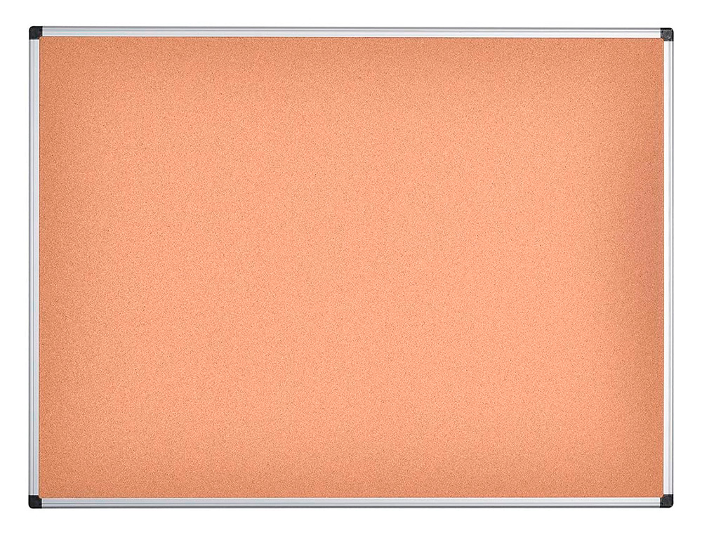 QUADRO DE CORTICA Q-CONNECT MOLDURA EM ALUMINIO 180X90 CM