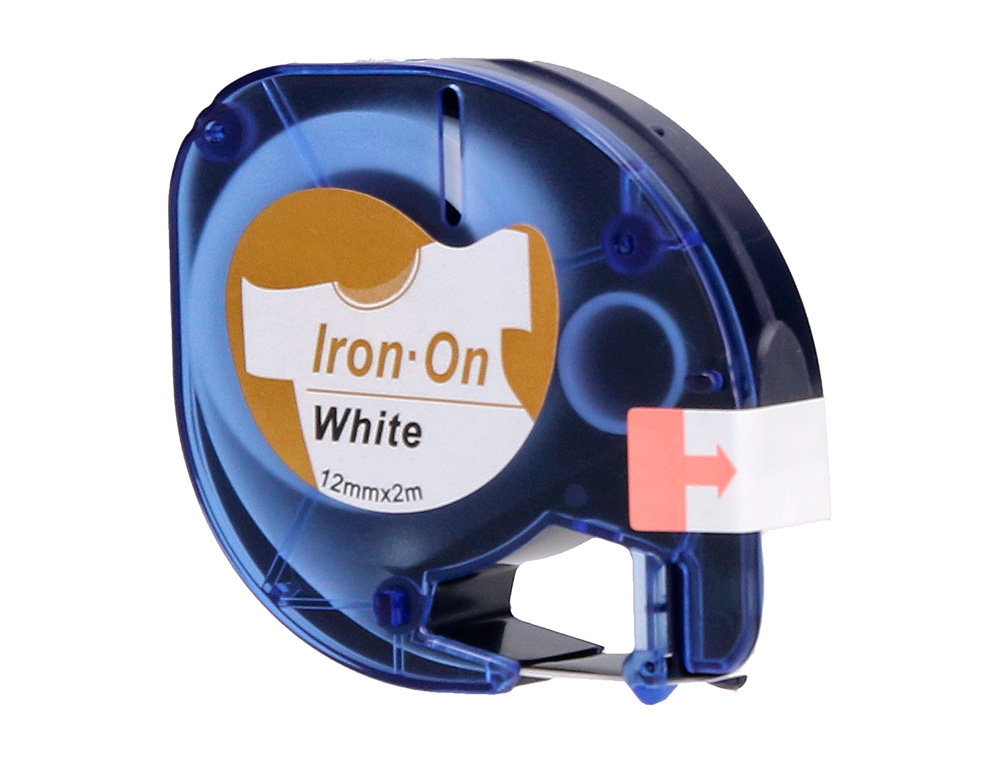 FITA Q-CONNECT 12MM X 2MT PRETA-BRANCA PARA ROUPA PARA MAQUINA LETRATAG