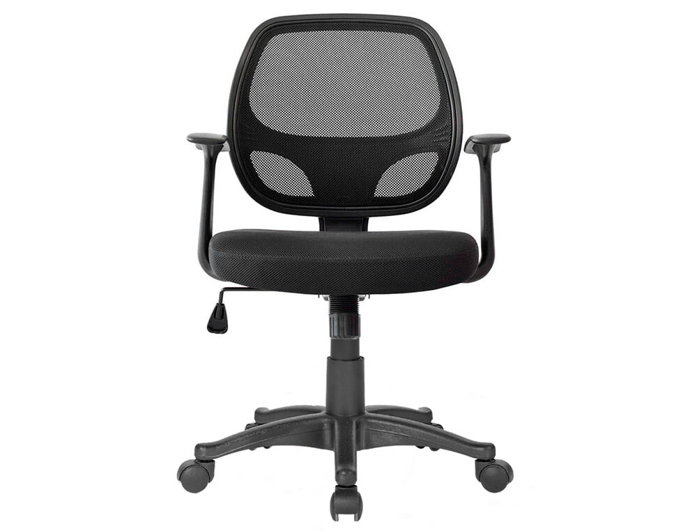 CADEIRA GIRATORIA Q-CONNECT NUORO ENCOSTO MEDIO REGULAVEL EM ALTURA 870+120MM ALT 550MM LARG 590MM PROF 590 MM COR PRETA