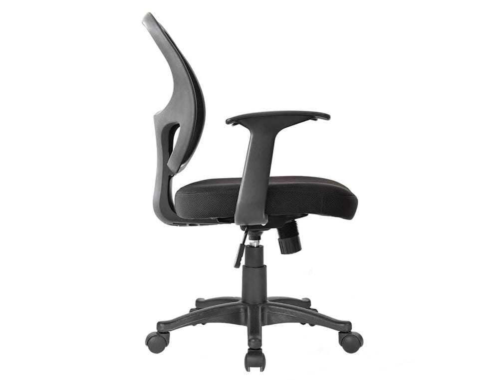 CADEIRA GIRATORIA Q-CONNECT NUORO ENCOSTO MEDIO REGULAVEL EM ALTURA 870+120MM ALT 550MM LARG 590MM PROF 590 MM COR PRETA