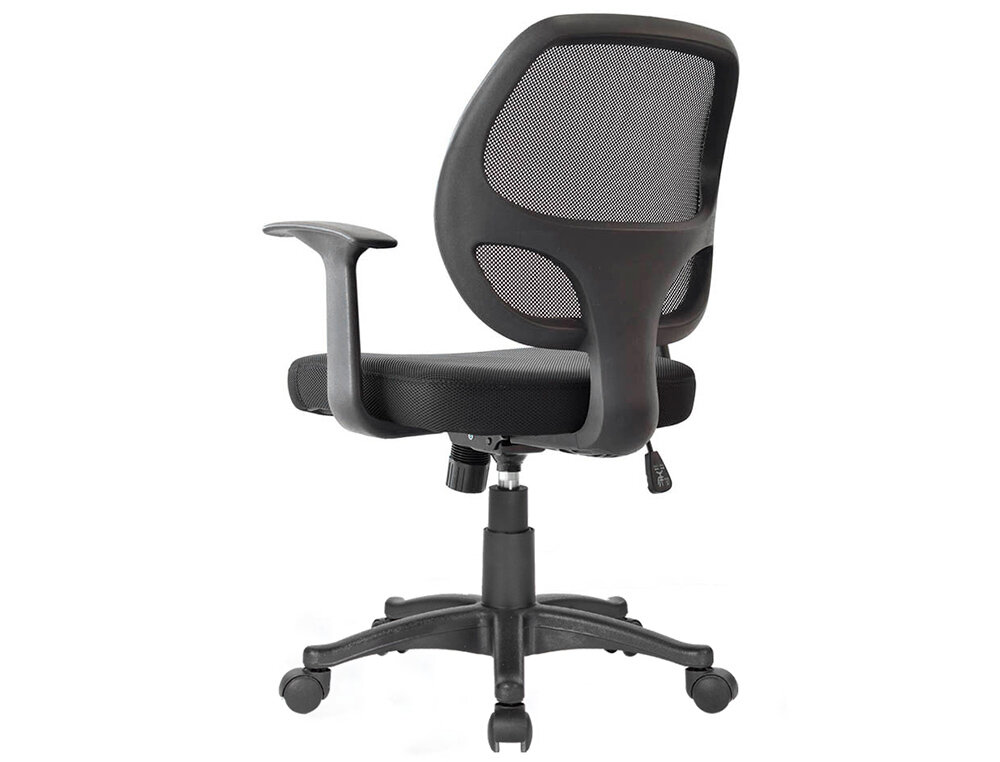 CADEIRA GIRATORIA Q-CONNECT NUORO ENCOSTO MEDIO REGULAVEL EM ALTURA 870+120MM ALT 550MM LARG 590MM PROF 590 MM COR PRETA