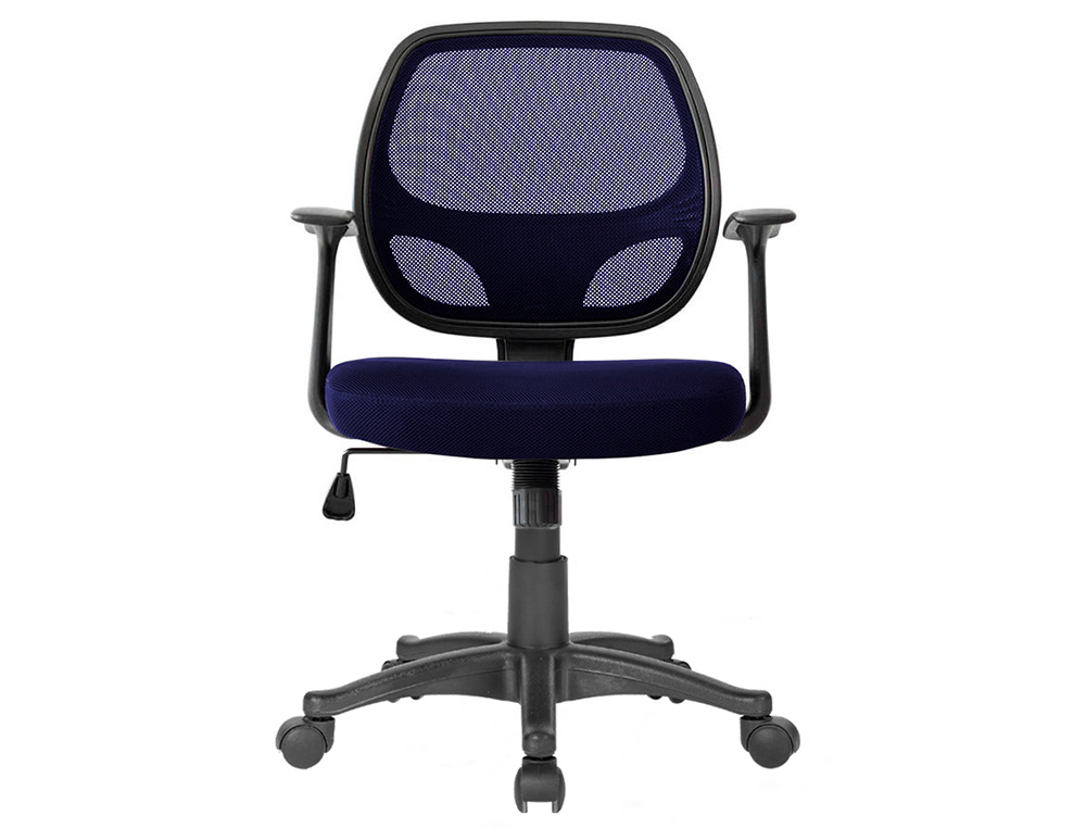 CADEIRA GIRATORIA Q-CONNECT NUORO ENCOSTO MEDIO REGULAVEL EM ALTURA 870+120MM ALT 550MM LARG 590MM PROF 590 MM COR AZUL