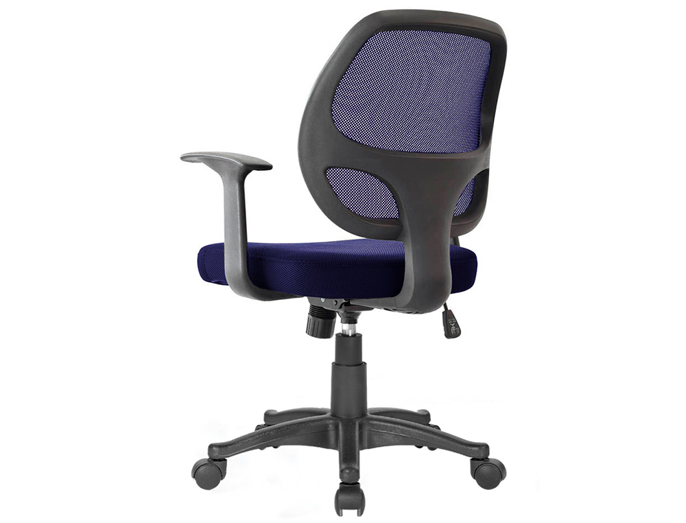 CADEIRA GIRATORIA Q-CONNECT NUORO ENCOSTO MEDIO REGULAVEL EM ALTURA 870+120MM ALT 550MM LARG 590MM PROF 590 MM COR AZUL