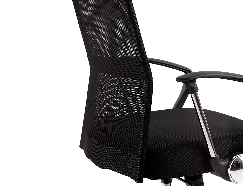 CADEIRA DE DIRECAO Q-CONNECT IMPERIA BASE METAL ENCOSTO ALTO REGULAVEL EM ALTURA 1110+100MM ALTURA PELE E TECIDO PRETO