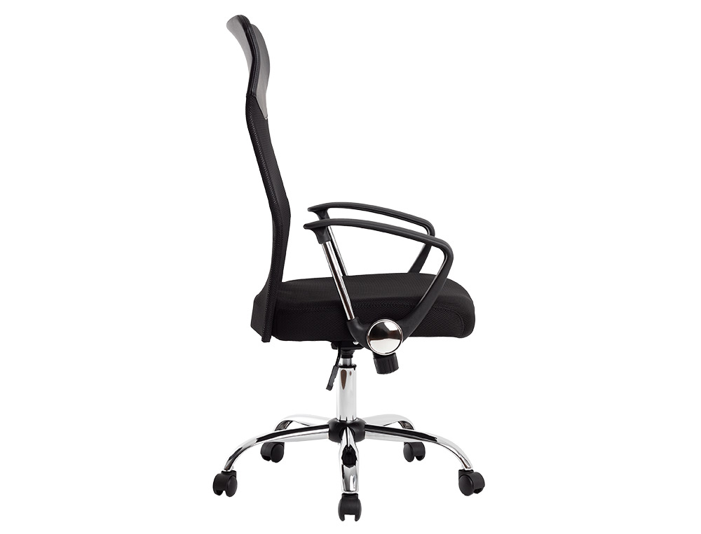 CADEIRA DE DIRECAO Q-CONNECT IMPERIA BASE METAL ENCOSTO ALTO REGULAVEL EM ALTURA 1110+100MM ALTURA PELE E TECIDO PRETO