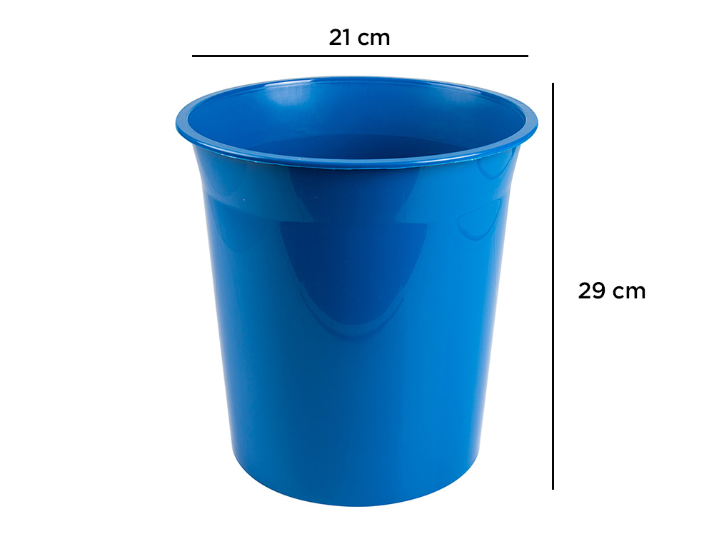 CESTO PLASTICO Q-CONNECT AZUL OPACO 13 LITROS