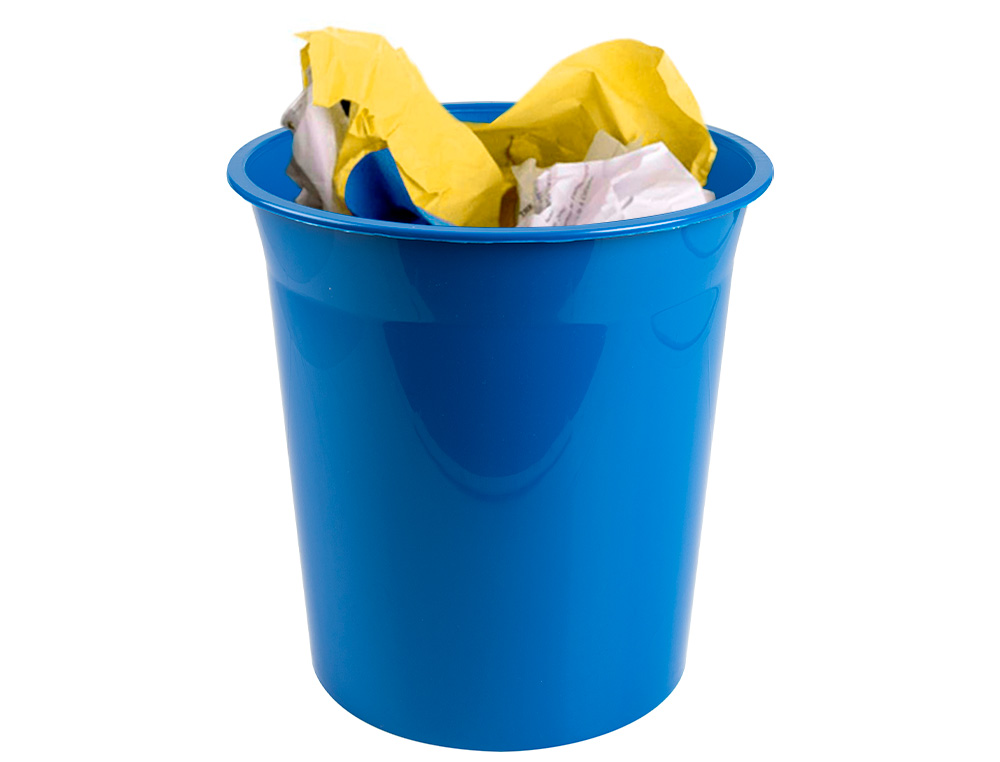 CESTO PLASTICO Q-CONNECT AZUL OPACO 13 LITROS