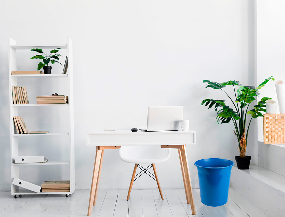 CESTO PLASTICO Q-CONNECT AZUL OPACO 13 LITROS