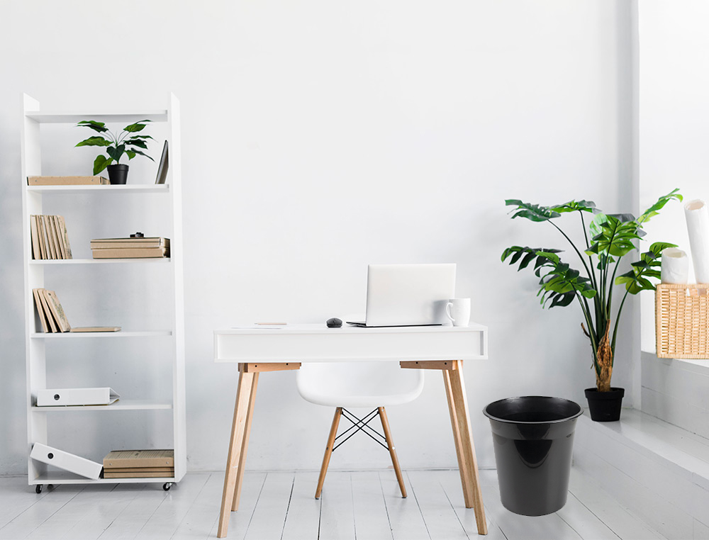 CESTO PLASTICO Q-CONNECT PRETO OPACO 13 LITROS