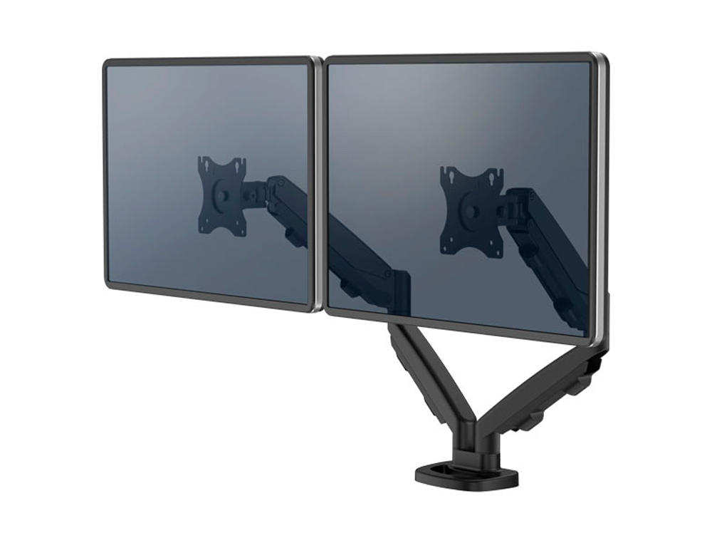 BRAÇO PARA MONITOR FELLOWES SERIE EPPA AJUSTAVEL ALTURA 2 VISORES NORMATIVA VESA ATE 10 KG PRETO