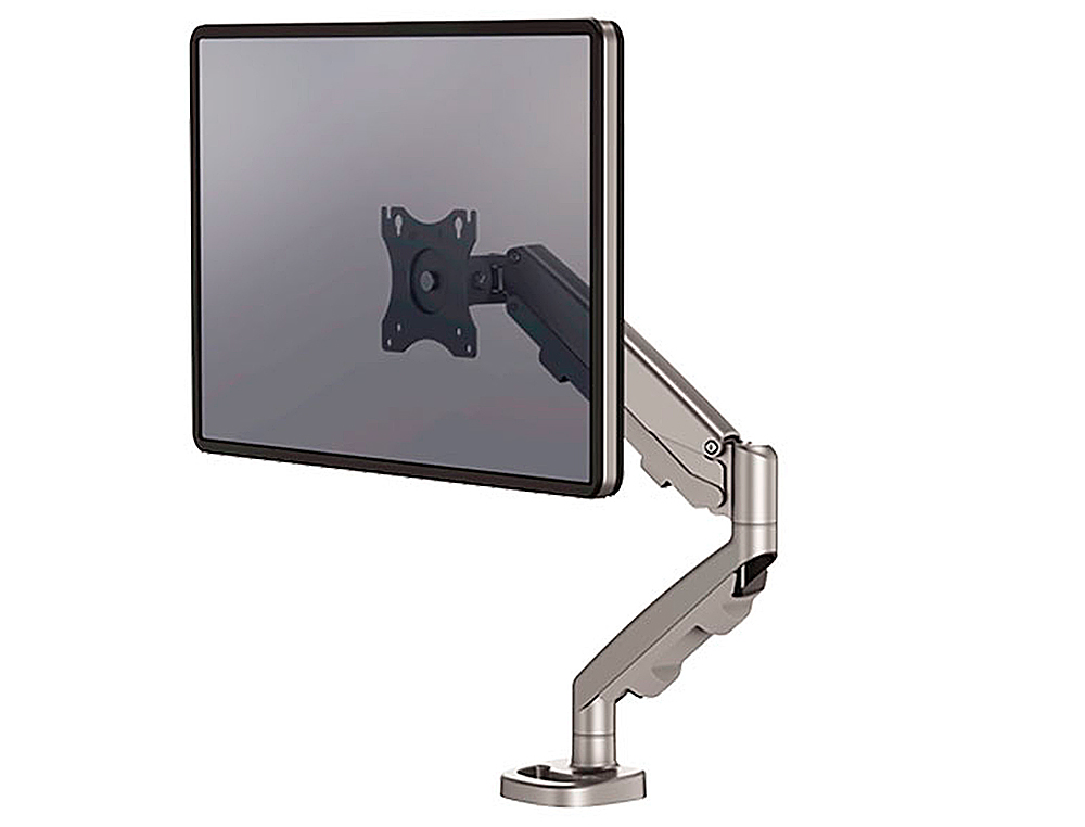 BRAÇO PARA MONITOR FELLOWES SERIE EPPA AJUSTAVEL ALTURA 1 VISOR NORMATIVA VESA ATE 10 KG PRATA