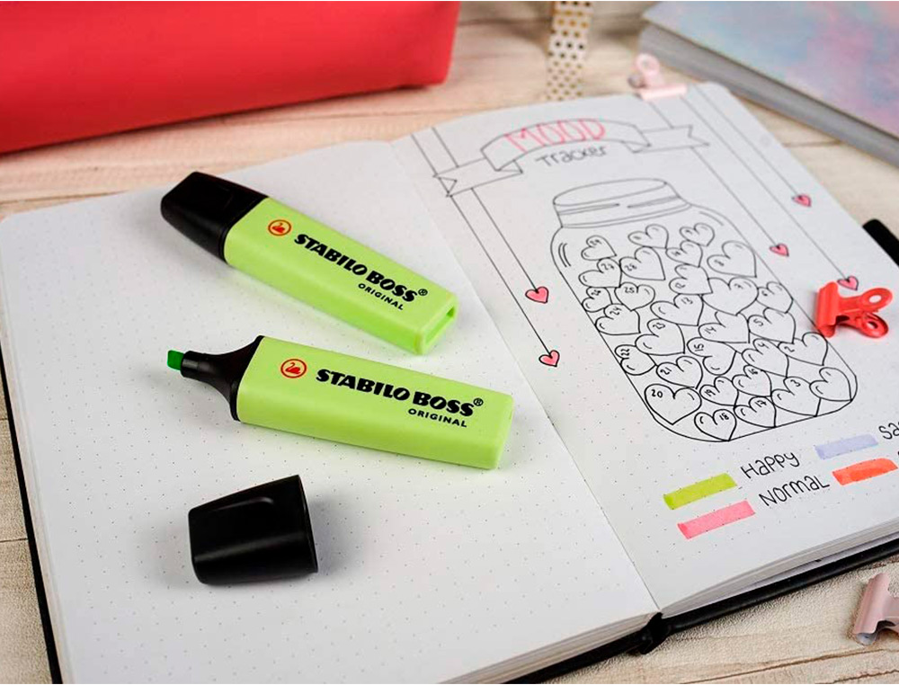 MARCADOR FLUORESCENTE STABILO BOSS 70 PASTEL LIMA