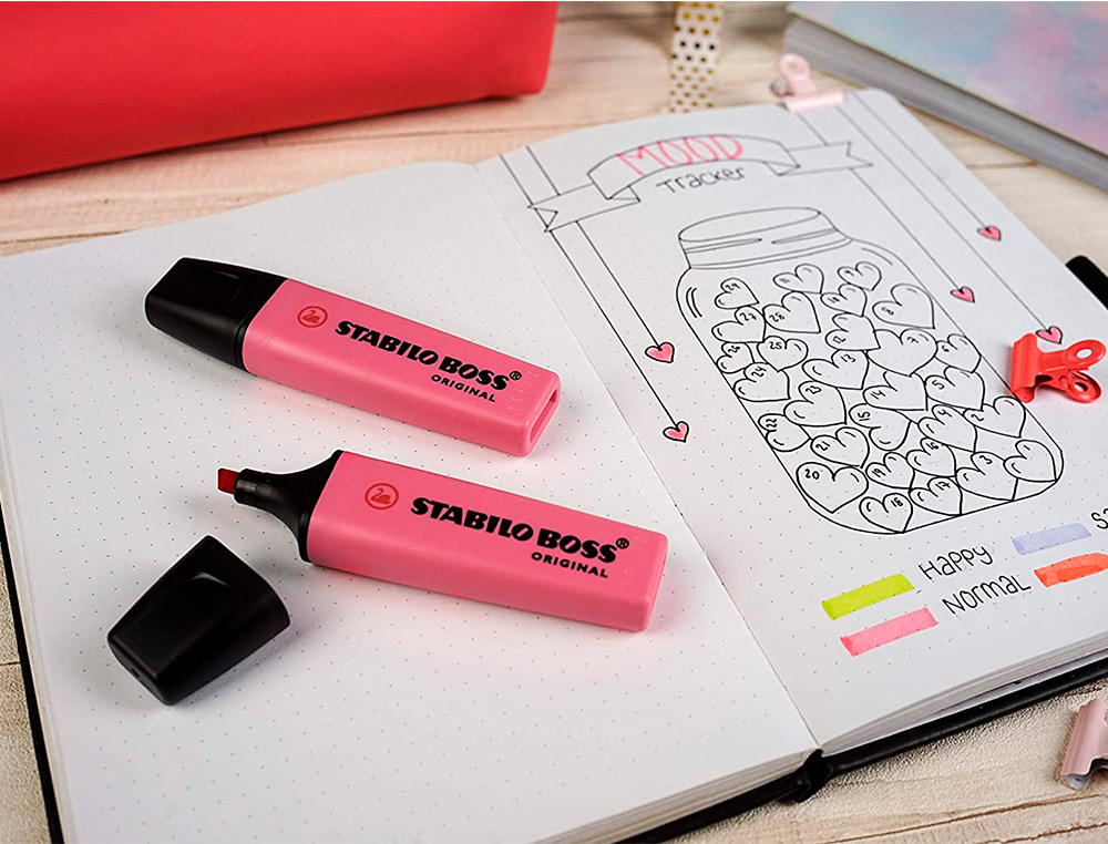 MARCADOR FLUORESCENTE STABILO BOSS 70 PASTEL ROSA