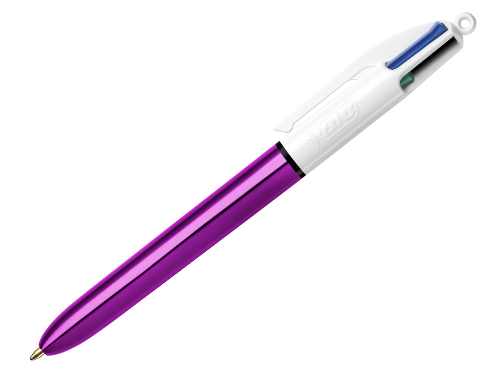 ESFEROGRAFICA BIC QUATRO CORES SHINE ROXO PONTA DE 1 MM