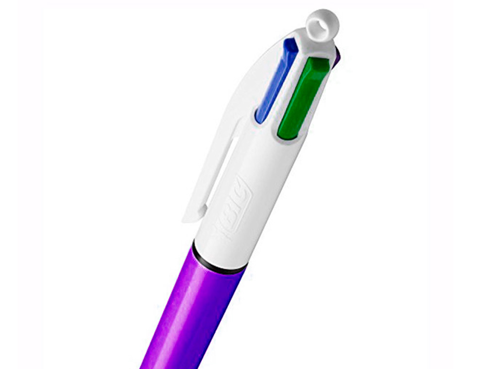 ESFEROGRAFICA BIC QUATRO CORES SHINE ROXO PONTA DE 1 MM