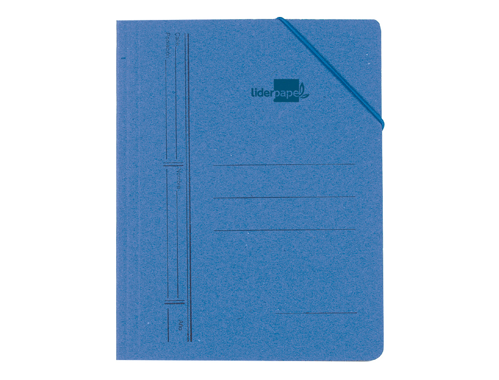 PASTA DE ELASTICOS LIDERPAPEL FOLIO COM BOLSA AZUL