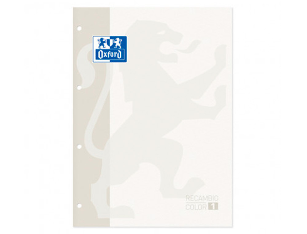 RECARGA COR 1 OXFORD DIN A4+ 80 FOLHAS 90 GR QUADRICULA 5 MM 4 FUROS COR BRANCO