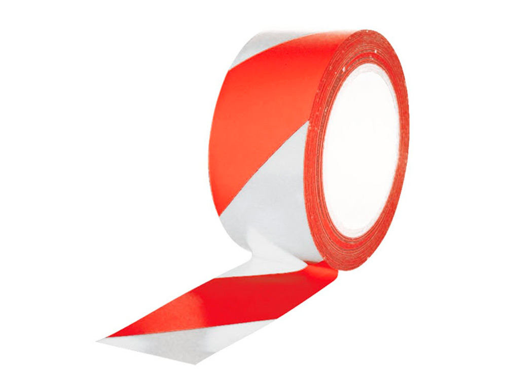 FITA DE SINALIZACAO Q-CONNECT NAO ADESIVA VERMELHA E BRANCA 75 MM X 300 M